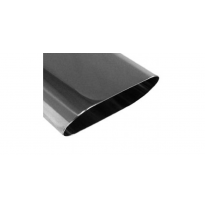 Cola de escape para soldar 50 160x80 mm / lenght: 300 mm - flat oval / sharp-edged / 15° slant / without absorber