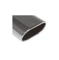 Cola de escape para soldar 52 150x70 mm / lenght: 300 mm - flat oval / rolled / 15° slant / without absorber