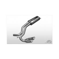 Escape FOX VW Golf IV 3-puertas escape final Side Pipe - 2x70 10 exit on drivers side