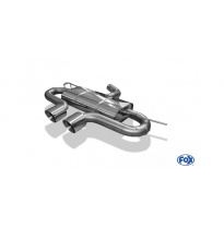 FOX Escape trasero, salida en el centro Diseño R32 - 2x100 tipo 25 VW Golf V GTI / GTD + VW Golf VI GTI 2,0l FSI Turbo 2,0 GTD