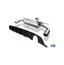 Escape FOX VW Golf VII - eje trasero rigido - reestyling - carbon escape final duplex - 1x100 type 16 duplex incl. Rieger-inser