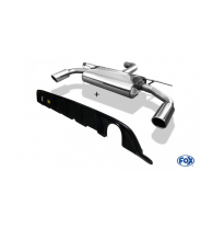 Escape FOX VW Golf VII - eje trasero rigido - reestyling - matt escape final duplex - 1x100 type 16 duplex incl. Rieger-inser ma