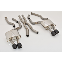 Catback-System De 70 Mm Con Tubo De Escape L. &amp; R. Con Tubos De Recambio De Catalizador Friedrich Bmw 6er E63 M6  Desde Año: 200