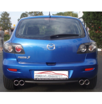 Sistema De Catback De 63,5 Mm Con Salida De Escape Izquierdo Y Derecho Friedrich Mazda 3 (Bk) Hatchback  Año: 2003-2009 1.4l Mzr