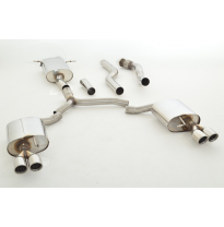 Catback-System De 76 Mm Con Salida De Escape Izquierdo Y Derecho Friedrich Audi A4 B8 (8k) 2wd &amp; Quattro  Año: 09/2007-05/2015 S