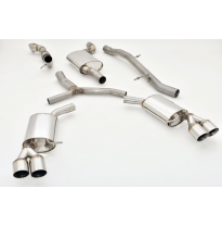 Catback-System De 76 Mm Con Salida De Escape Izquierdo Y Derecho Friedrich Audi A4 B9 (B8/8w) Quattro  Año: 08/2015-06/2018 Seda