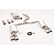 Sistema De Catback De 76 Mm Con Salida De Escape Izquierdo Y Derecho Con Control De Aleta Original Friedrich Skoda Superb 3v (3t