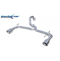 Escape trasero sin silenciador 1X102 RACING Salida Izq. + Dcha. ABARTH 595 1.4 TURBO T-JET (160CV) 2012--  SIN homologacion Inox