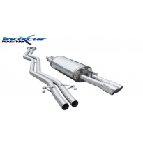 Tubo de sustitución del catalizador + Tubo central directo + Escape trasero 2X70 RACING BMW E30 M3 --1992 SIN homologacion Inoxc