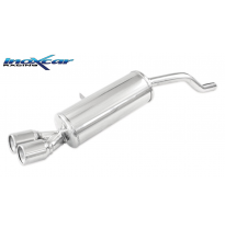 Escape trasero deportivo 2X80  RENAULT CLIO 3 Restyling 2009-- 1.2 TURBO (100CV) 2009--  Ø 40 CON Homologacion Europea Inoxc