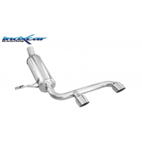 Escape trasero deportivo CEN 2X80 RACING RENAULT MEGANE II 2.0 16V RS TURBO (225CV) 2004-- Ø 60 CON Homologacion Europea Ino