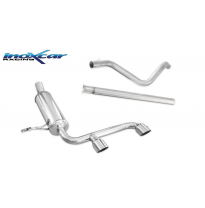 Tubo central directo+ Escape trasero CEN 2X76 RACING diam. 63,5 RENAULT MEGANE II 2.0 16V RS TURBO (225CV) 2004-- Ø 60 SIN homol