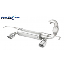 Escape trasero deportivo 1X80 X-RACE Salida Izq. + Dcha. RENAULT TWINGO (type MK3) GT 900 (110CV) 2017-- CON homologacion In