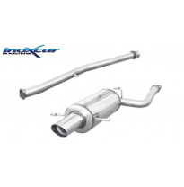 Tubo central directo+ Escape trasero 1X100 RACING Ø 63,5 SUBARU IMPREZA 4WD 2.0 GT TURBO --2000 SIN homologacion Inoxcar