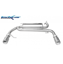 Escape trasero deportivo 1X80 Salida Izq. + Dcha. SUZUKI SWIFT 1.6 16V SPORT (125CV) 2006-- CON Homologacion Europea Inoxcar