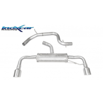 Tubo central directo+ Escape trasero 1X100 RACING Salida Izq. + Dcha. Ø 63,5 VOLKSWAGEN GOLF 6 2.0 TSI GTI (210CV) 2009-- SIN ho