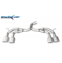 Escape trasero sin silenciador 2X120X80 Salida Izq. + Dcha. VOLKSWAGEN GOLF 7 2.0 R TSI (300cv) 2014-- SIN homologacion Inoxcar