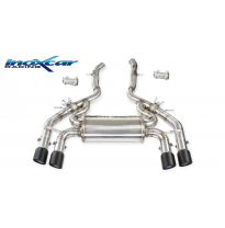 Escape trasero deportivo 2X90 X-RACE BLACK MATT Salida Izq. + Dcha. + Conjunto de válvulas con motores eléctricos originales