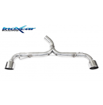 Escape trasero sin silenciador 1X100 RACING Salida Izq. + Dcha. TOYOTA YARIS 1.6 GR (261cv) 2020-- SIN homologacion Inoxcar