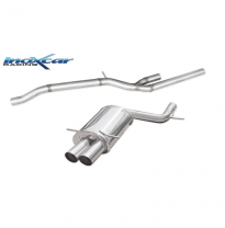 Tubo central directo+ Escape trasero 2X76 Racing (Ø 60) AUDI A4 (Type B5) RS4 2.7 BITURBO (380CV) 1998-2001 CON Homologacion Eur