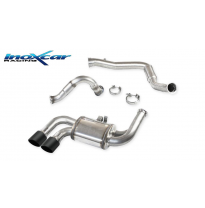 Tubo de sustitución del catalizador + Tubo intermedio + Escape trasero CEN 2X90 X-RACE Black Edition PORSCHE CAYMAN 718 S 2.5i T