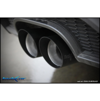 Escape trasero 2X80 RACING BLACK CERAMIC AUDI A3 (Type 8V) 1.5 TFSI (150cv) 2WD 2017-- Ø 55 Inoxcar PENDIENTE DE HOMOLOGACION