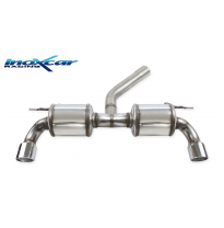 Escape trasero con dos silenciadores DUPLEX 1X90 X-RACE BMW F21 serie 1 120i 2.0T (184cv) 2016-- Ø70 Inoxcar SIN HOMOLOGACION