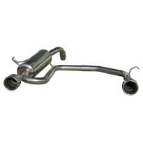 Silenciador trasero deportivo  duplex 1X102 RENAULT CLIO 2 RS 2.0 fase2 (172CV) 2002-2003 Ø 54 CON Homologacion Europea Inoxcar