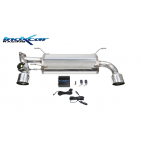 Escape trasero 1X114 RACING Salida Der. + Izq. + Valvola kit depressione + Telecomando TOYOTA GT 86 2.0i (200CV) 2017-- Inoxcar