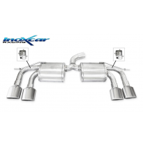 Escape trasero deportivo 2X120X80 Salida Izq. + Dcha. VOLKSWAGEN GOLF 7 2.0 R TSI (300cv) 2014-- CON Homologacion Europea In