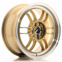 Llanta Jr Wheels Jr7 16x7 Et38 4x100/114 Gold W/Machined Lip Japan Racing