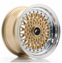 LLANTA JR Wheels JR9 15x8 ET20 BLANK Gold w/Machined Lip JAPAN RACING