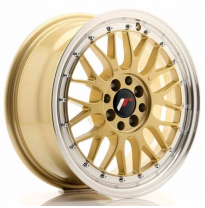 LLANTA JR Wheels JR23 16x7 ET20 4x100/108 Gold w/Machined Lip JAPAN RACING