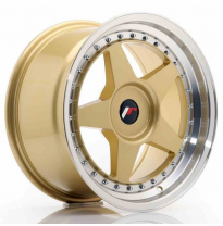 LLANTA JR Wheels JR6 17x9 ET20-35 BLANK Gold w/Machined Lip JAPAN RACING