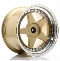 LLANTA JR Wheels JR6 18x10,5 ET0-25 BLANK Gold w/Machined Lip JAPAN RACING