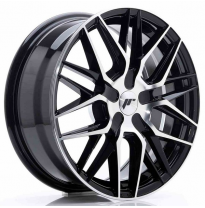LLANTA JR Wheels JR28 17x7 ET20-45 BLANK Gloss Black Machined Face JAPAN RACING