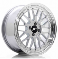 LLANTA JR Wheels JR23 17x8 ET35 4x100 Hyper Silver w/Machined Lip JAPAN RACING