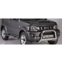 Defensa Delantera Acero Inox Homologacion Ec Suzuki Jimny 12&gt; Medium Bar Acero Inox Diametro 63