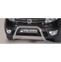 Defensa Delantera Acero Inox Homologacion Ec Dacia Sandero Stepway 13> Medium Bar Acero Inox Diametro 63