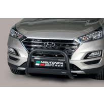 DEFENSA DELANTERA HOMOLOGADA INOX COLOR NEGRO HYUNDAI Tucson 2018&gt;   ø 63 MISUTONIDA 4X4