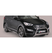 Defensa Delantera Acero Inox Homologacion Ec Hyundai Santa Fe 12> Medium Bar Acero Inox Diametro 63