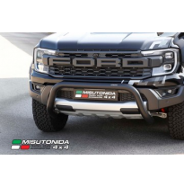 DEFENSA DELANTERA HOMOLOGADA INOX COLOR NEGRO FORD Ranger Raptor 2023 &gt;   ø 76 MISUTONIDA 4X4