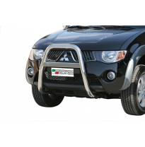 Defensa Delantera Acero Inox Mitsubishi L 200 D.C. 06/09