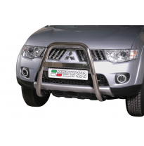Defensa Delantera Acero Inox Mitsubishi L 200 D.C./Club Cab 10&gt;