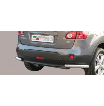 Defensa Trasera Acero Inox Diametro 63 Nissan Qashqai +2 08> (With Stainless Steel Caps)