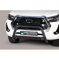 Defensa delantera acero inox Negro TOYOTA Hi Lux 2021> ø 63mm  Homologacion CEE - Misutonida