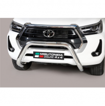 Defensa delantera acero inox TOYOTA Hi Lux 2021&gt; ø 76mm  Homologacion CEE - Misutonida