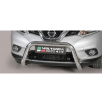 Defensa Delantera Acero Inox Nissan X-Trail 15&gt; - Diametro 76mm - Homologacion Ce