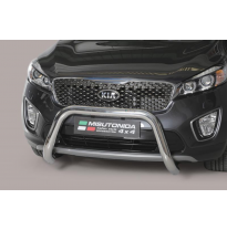 Defensa Delantera Acero Inox Kia New Sorento 15- - Diametro 76mm - Homologacion Ce