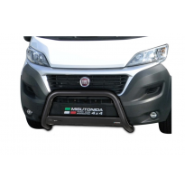 Defensa Delantera Negra Acero Inox Fiat Ducato Camper/Maxi 2017> - diametro 63mm - Homologacion CE MISUTONIDA